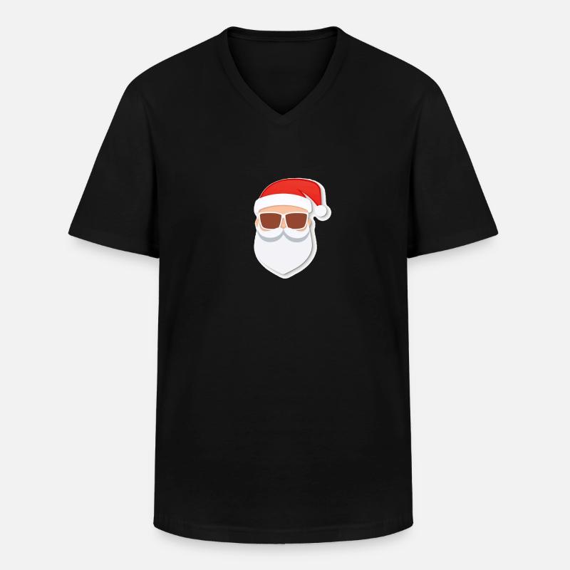 Weihnachtsmann - Illustration - Männer-T-Shirt mit V-Ausschnitt - Schwarz