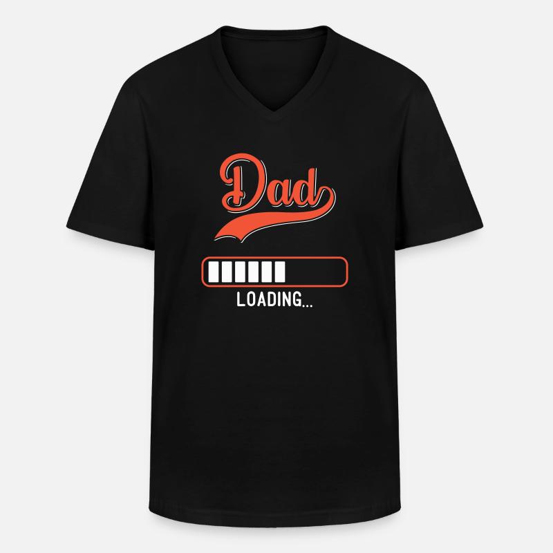 Dad Loading Design - Männer-T-Shirt mit V-Ausschnitt - Schwarz