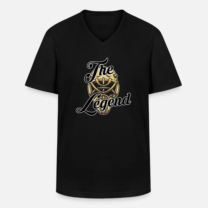 Die Legende - Männer-T-Shirt mit V-Ausschnitt - Schwarz