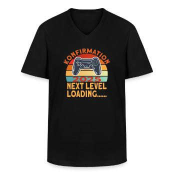 Konfirmation 2025 Konfirmand - Männer-T-Shirt mit V-Ausschnitt - Schwarz - Vorne - AI Model Male 178 dark (178cm)