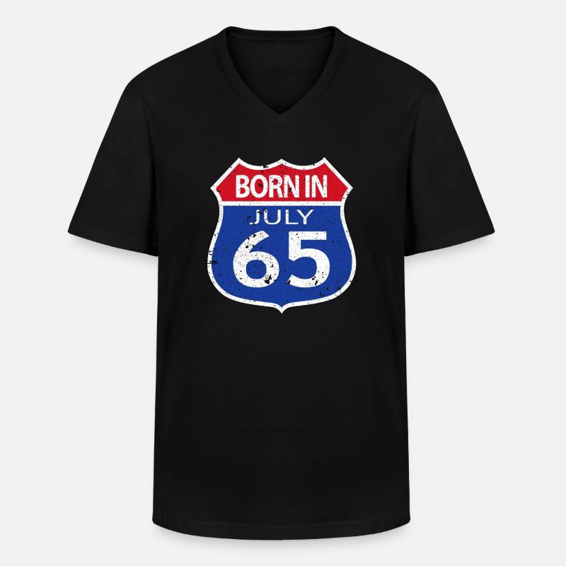 Geboren im Juli 1965 - Männer-T-Shirt mit V-Ausschnitt - Schwarz