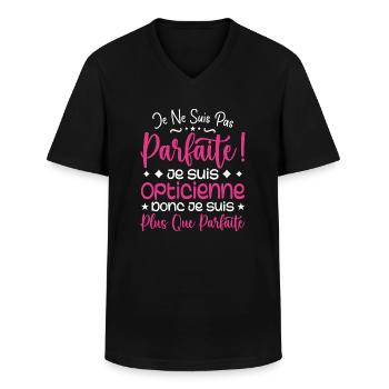 Ein mehr als perfekter Optiker, ein Traumberuf - Männer-T-Shirt mit V-Ausschnitt - Schwarz - Vorne - AI Model Male 178 dark (178cm)