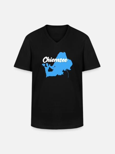 Lake - Men's V-Neck T-Shirt - black