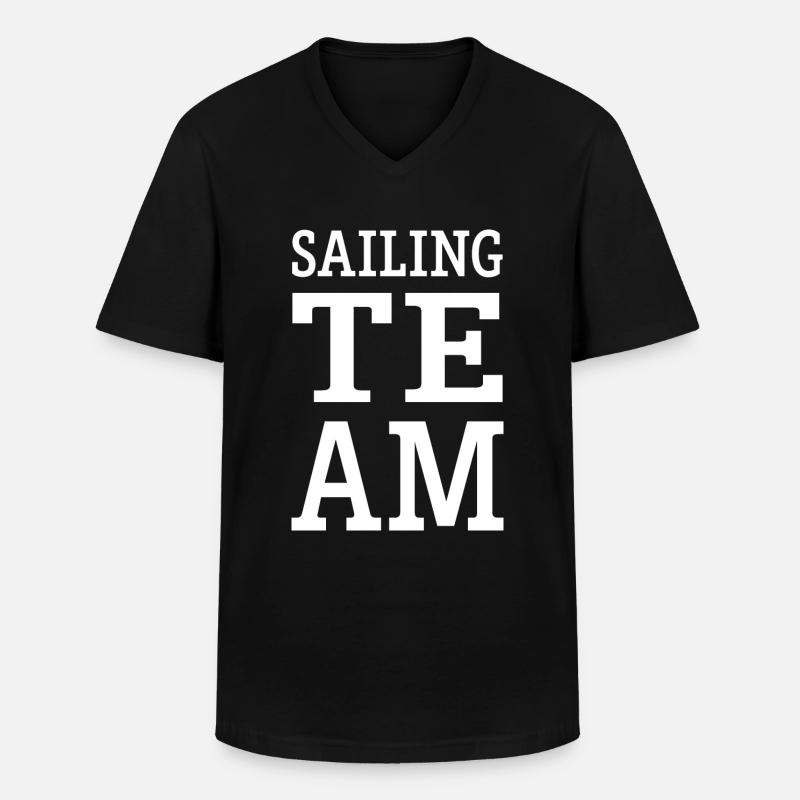 Sailing Team - Männer-T-Shirt mit V-Ausschnitt - Schwarz