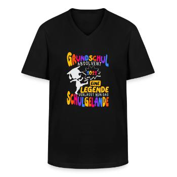Grundschul Abschluss Grundschule Absolvent - Männer-T-Shirt mit V-Ausschnitt - Schwarz - Vorne - AI Model Male 178 dark (178cm)
