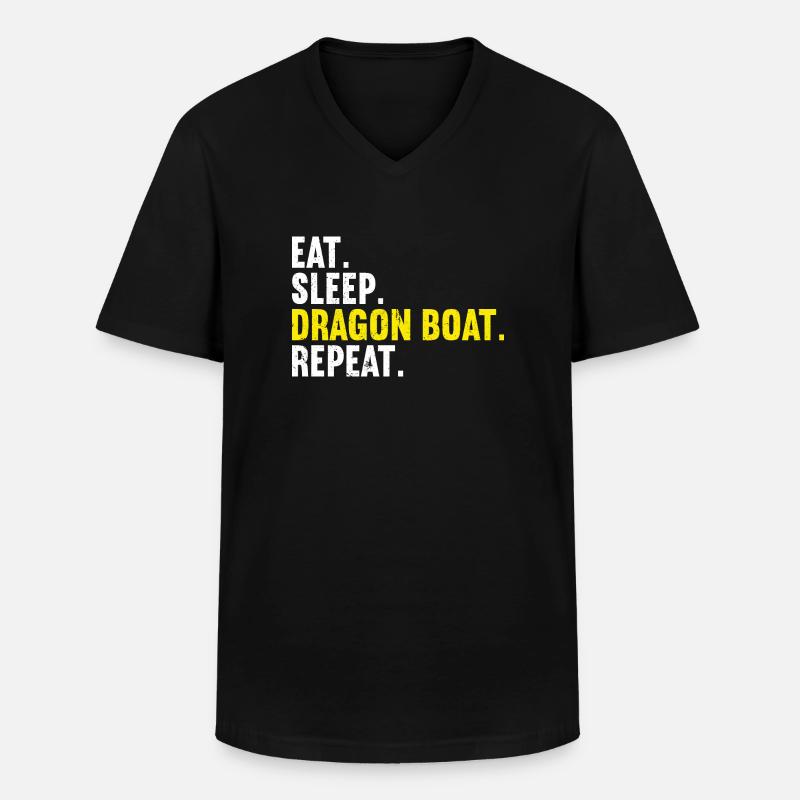 Drachenboot - Männer-T-Shirt mit V-Ausschnitt - Schwarz