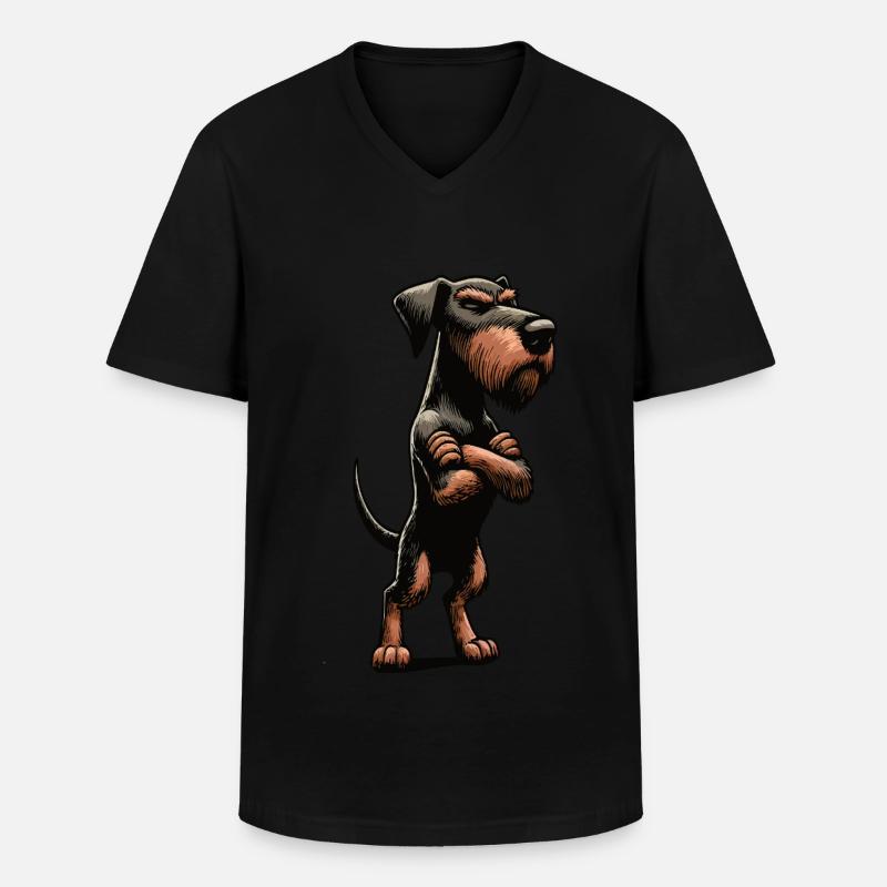 German Wirehaired German Wirehaired Owner - Men's V-Neck T-Shirt - black