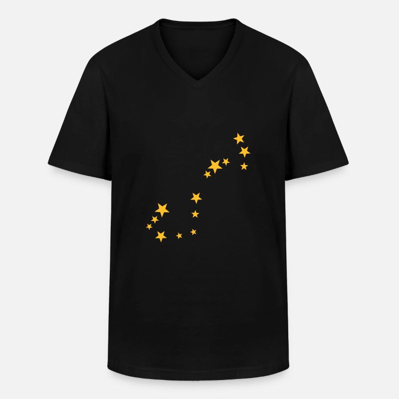 Skorpion Sternbild - Männer-T-Shirt mit V-Ausschnitt - Schwarz