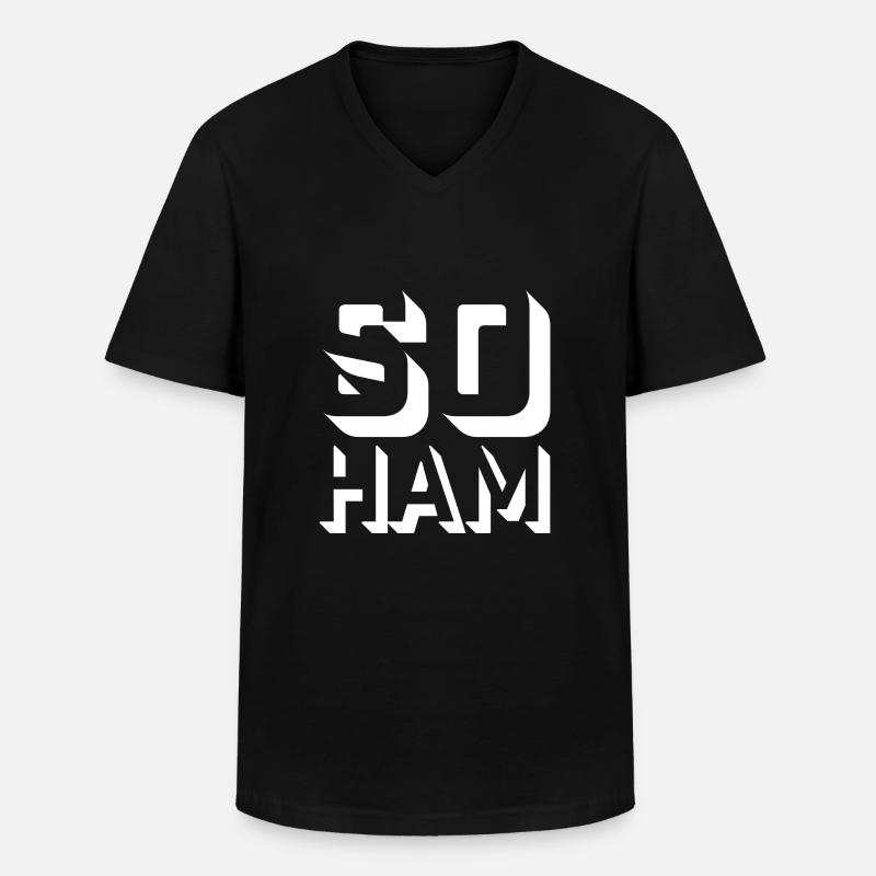 so ham - Männer-T-Shirt mit V-Ausschnitt - Schwarz