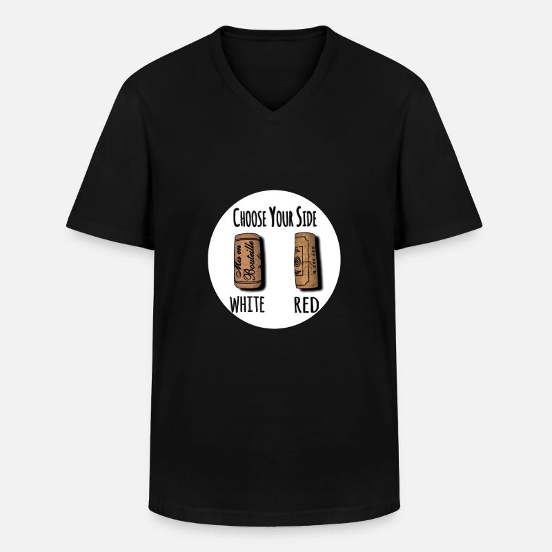 Zwei Kappen - Männer-T-Shirt mit V-Ausschnitt - Schwarz