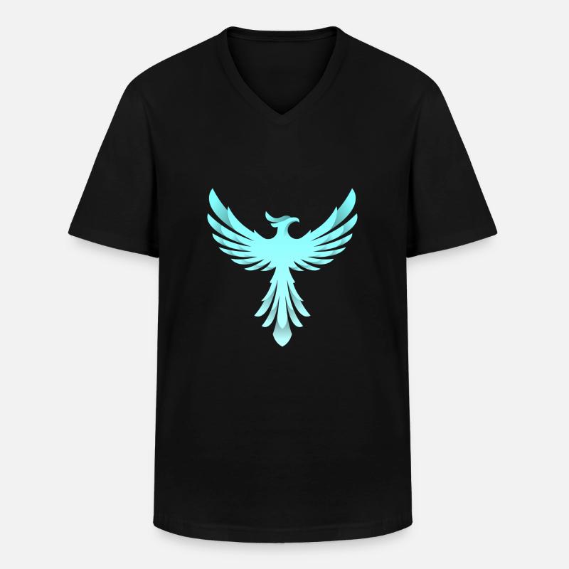 Phoenix Logo - Männer-T-Shirt mit V-Ausschnitt - Schwarz