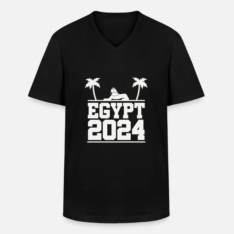 egypt 2024 - Männer-T-Shirt mit V-Ausschnitt - Schwarz