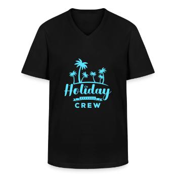 holiday crew - Männer-T-Shirt mit V-Ausschnitt - Schwarz - Vorne - AI Model Male 178 dark (178cm)