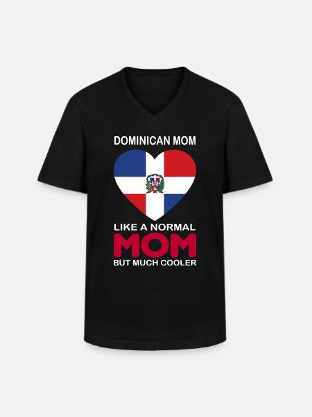 Dominican - Men's V-Neck T-Shirt - black