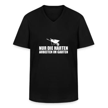 Landschaftsbau Gartenbau Gärtner Geschenk - Männer-T-Shirt mit V-Ausschnitt - Schwarz - Vorne - AI Model Male 178 dark (178cm)