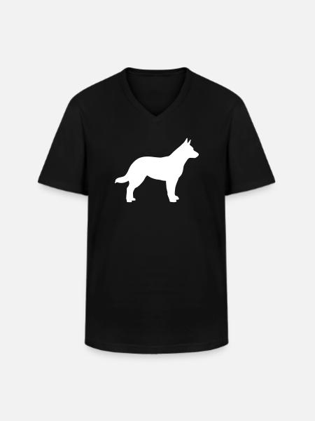 Australian cattle dog - Men's V-Neck T-Shirt - black