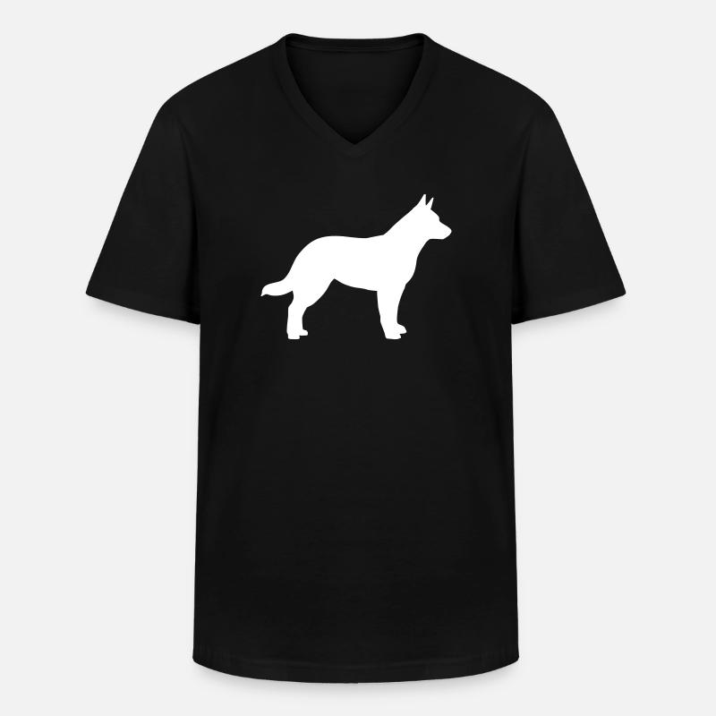 Australian Cattle Dog - Männer-T-Shirt mit V-Ausschnitt - Schwarz