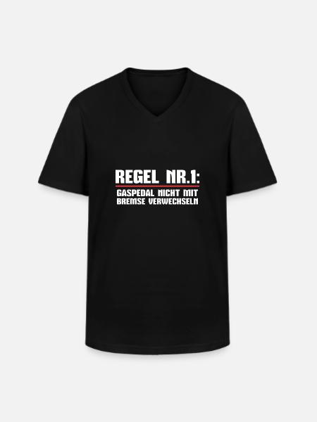 Fahrschullehrer Geschenk Fahrschule Fahrlehrer - Männer-T-Shirt mit V-Ausschnitt - Schwarz