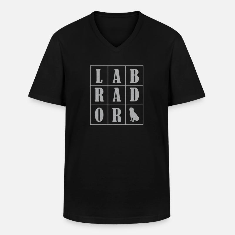 Labrador Hund Labrador - Männer-T-Shirt mit V-Ausschnitt - Schwarz