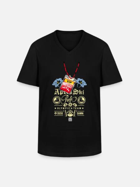 Après Ski Profi - Men's V-Neck T-Shirt - black