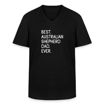 Australian Shepherd - Männer-T-Shirt mit V-Ausschnitt - Schwarz - Vorne - AI Model Male 178 dark (178cm)