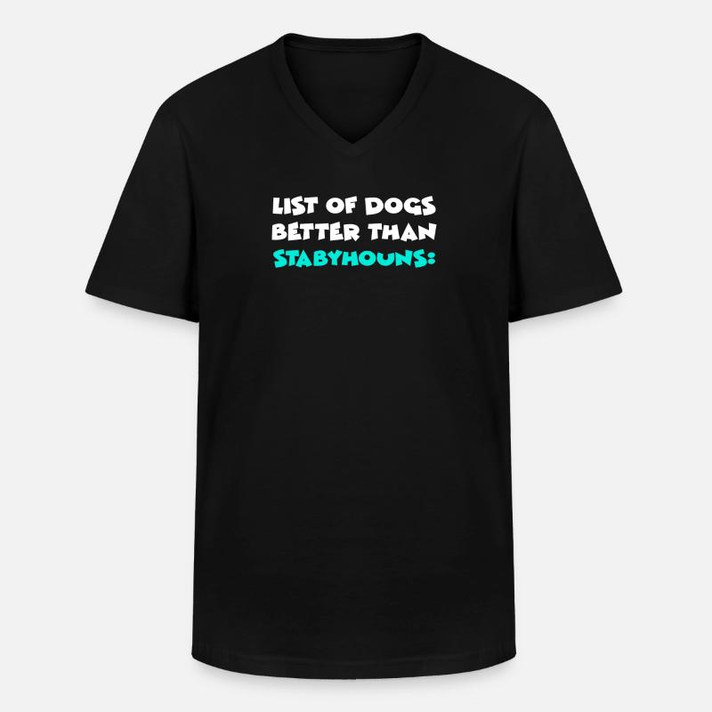 Stabyhoun - Männer-T-Shirt mit V-Ausschnitt - Schwarz