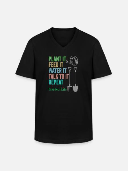 Gartenarbeit Gartenleben - Männer-T-Shirt mit V-Ausschnitt - Schwarz