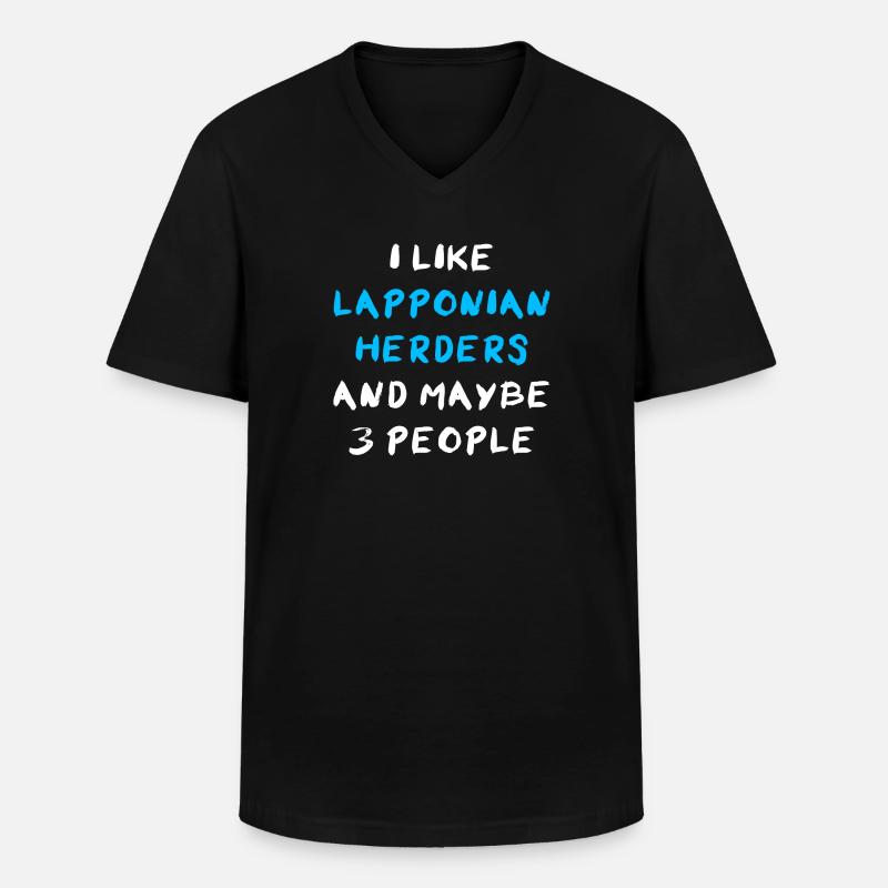 Lapponian Herder - Männer-T-Shirt mit V-Ausschnitt - Schwarz