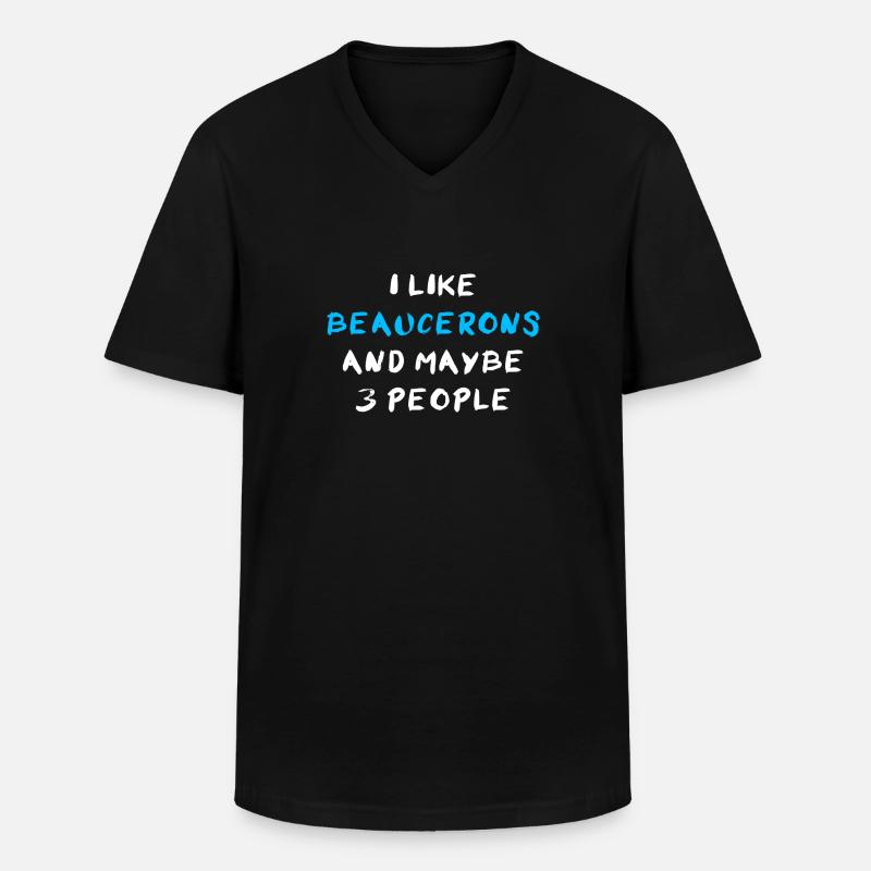 Beauceron - Männer-T-Shirt mit V-Ausschnitt - Schwarz
