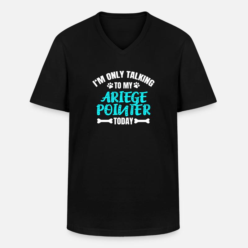 Ariege Pointer - Männer-T-Shirt mit V-Ausschnitt - Schwarz