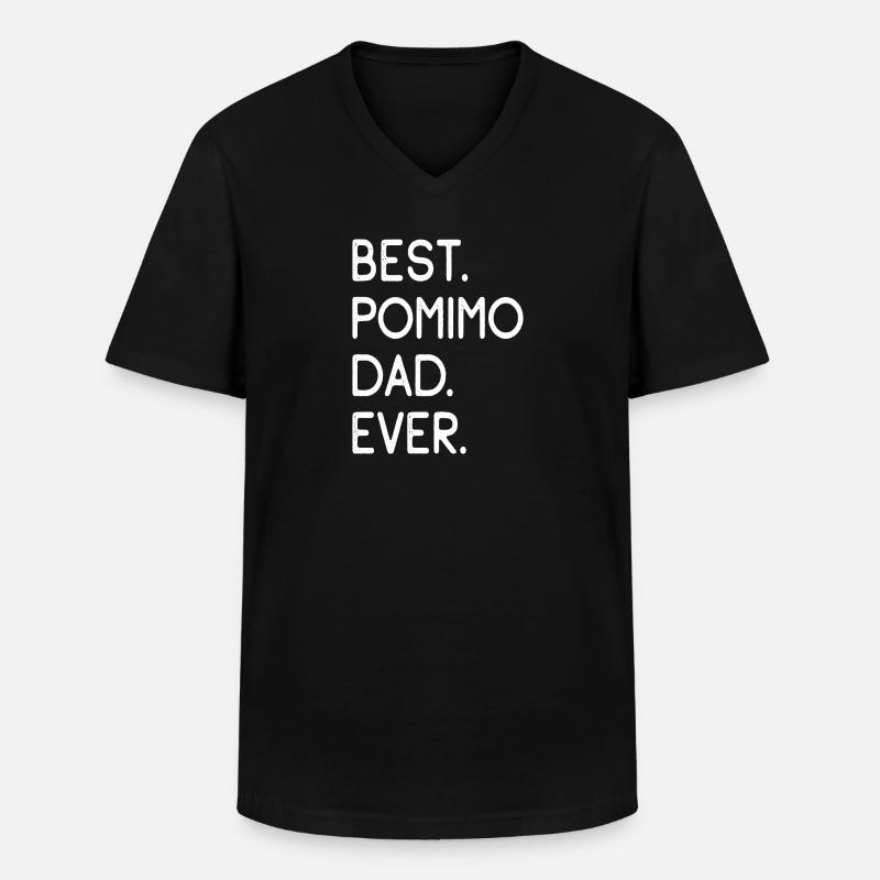 Pomimo Dad - Männer-T-Shirt mit V-Ausschnitt - Schwarz