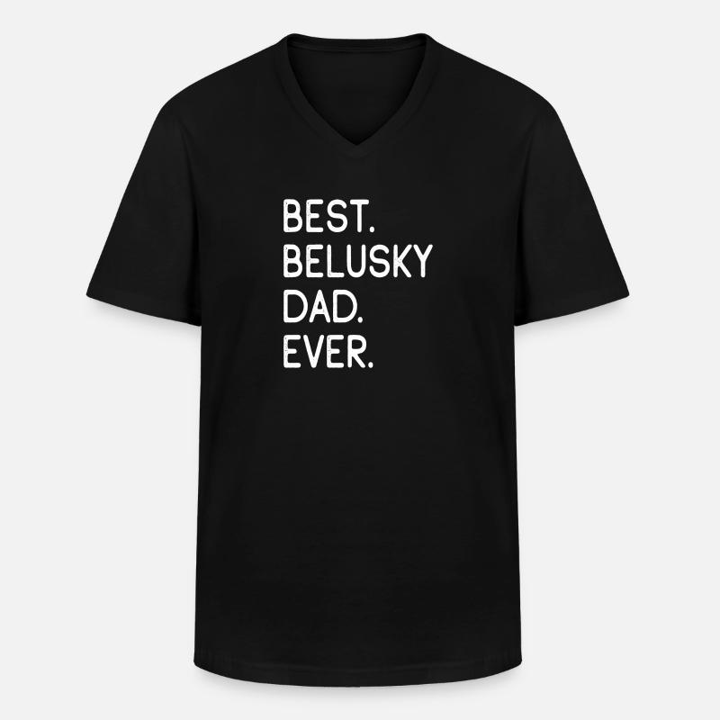 Belusky Dad - Männer-T-Shirt mit V-Ausschnitt - Schwarz