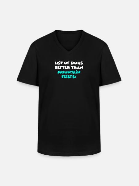 Mountain Feists - Männer-T-Shirt mit V-Ausschnitt - Schwarz