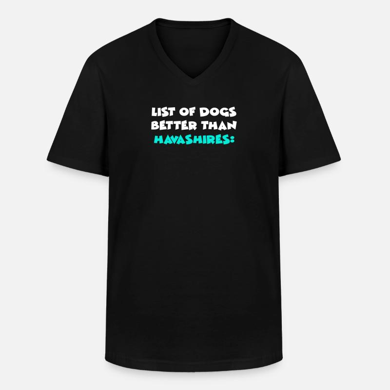 Havashires - Männer-T-Shirt mit V-Ausschnitt - Schwarz