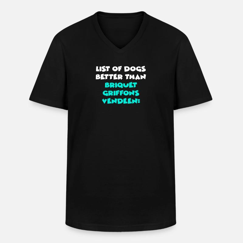 Briquet Griffons Vendeen - Männer-T-Shirt mit V-Ausschnitt - Schwarz