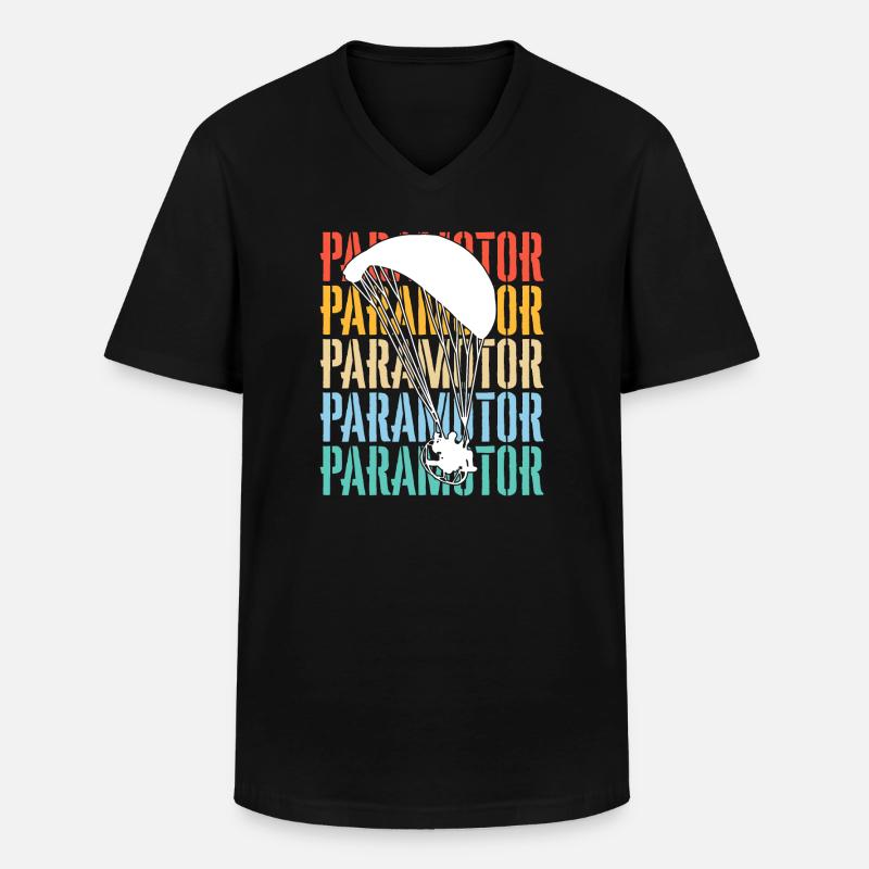 Paramotoring Paramotor - Men's V-Neck T-Shirt - black