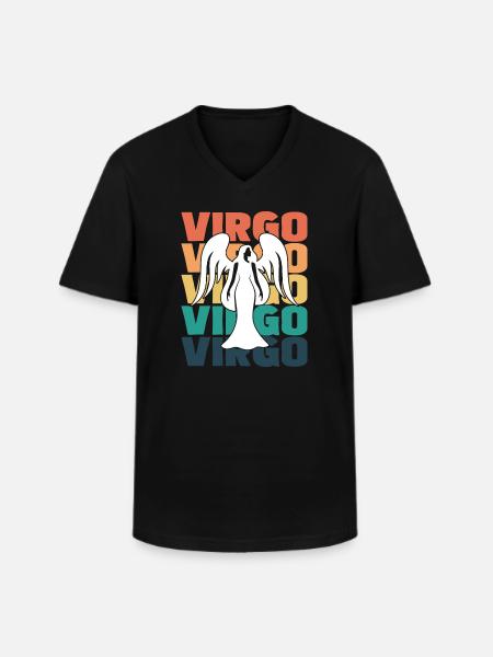 Virgo Zodiac Birthday - Men's V-Neck T-Shirt - black