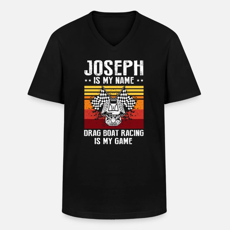 Drag Boot Design für Rennbootfahrer - Männer-T-Shirt mit V-Ausschnitt - Schwarz
