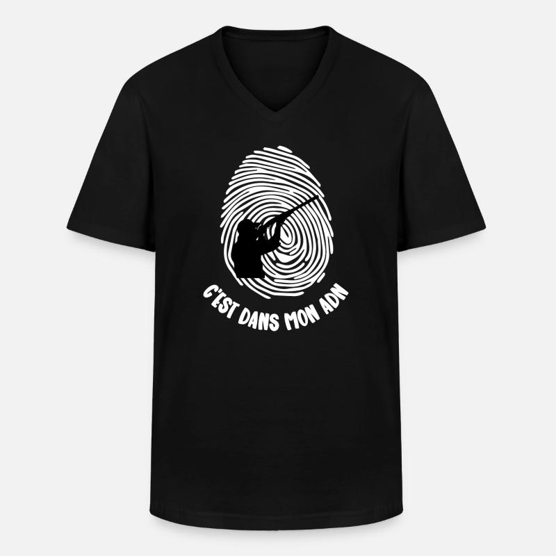 dans mon adn - T-shirt col V Homme - noir