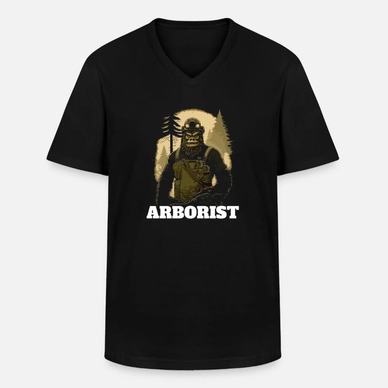 Baumpfleger - Männer-T-Shirt mit V-Ausschnitt - Schwarz