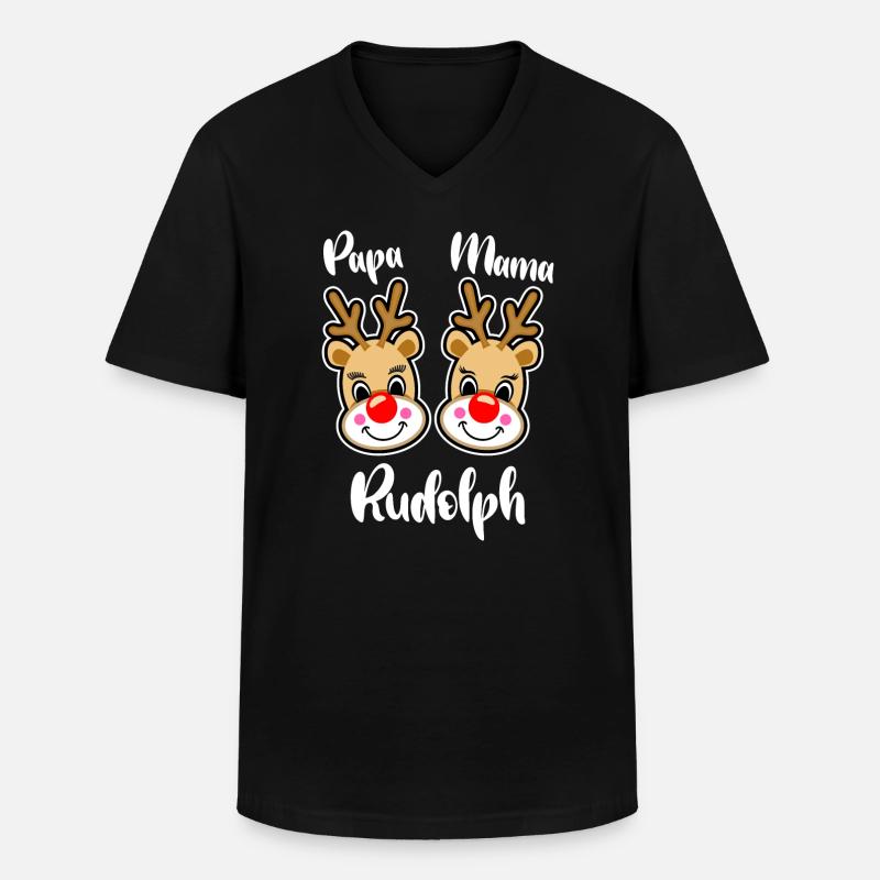 Frohe Weihnachten - Männer-T-Shirt mit V-Ausschnitt - Schwarz