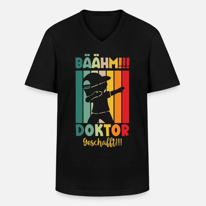 Doktor Geschafft 2024 - Männer-T-Shirt mit V-Ausschnitt - Schwarz