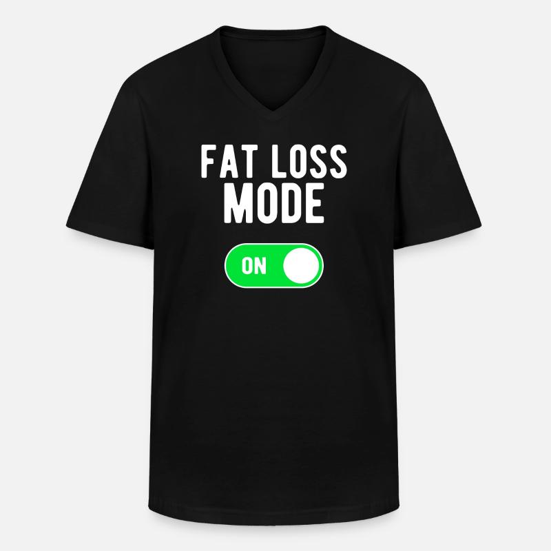 Fettabbau-Modus EIN Bodybuilding-Gewichte-Training - Männer-T-Shirt mit V-Ausschnitt - Schwarz