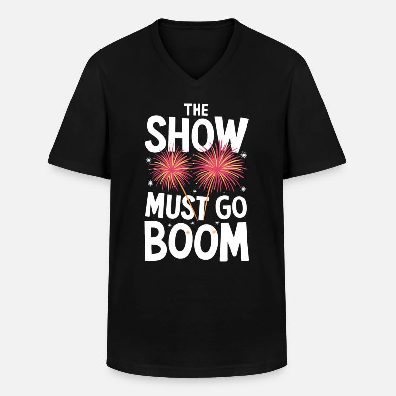 Pyrotechnics Fireworks Pyrotechnics - Men's V-Neck T-Shirt - black