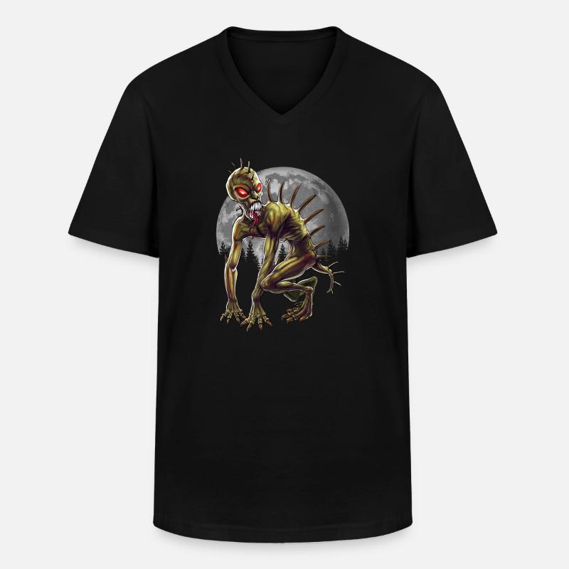 Chupacabra - Männer-T-Shirt mit V-Ausschnitt - Schwarz