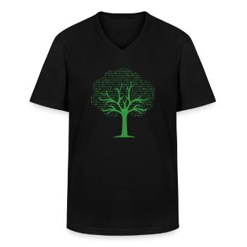 Binary Tree... Programmierer & Nerd - Männer-T-Shirt mit V-Ausschnitt - Schwarz - Vorne - AI Model Male 178 dark (178cm)