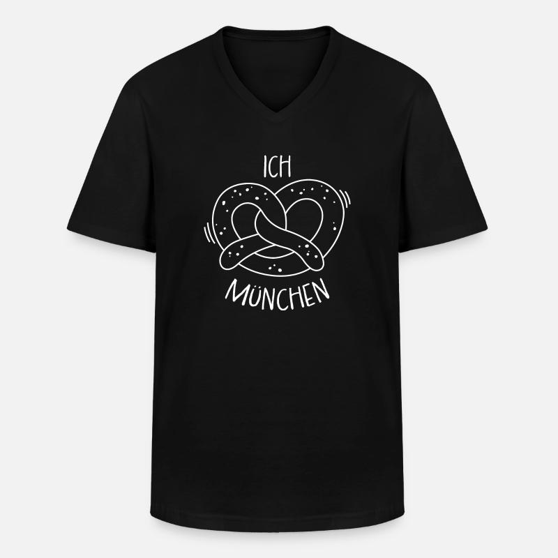 Ich liebe München 2 - Männer-T-Shirt mit V-Ausschnitt - Schwarz