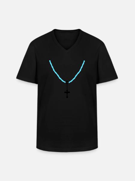 Cross Chain 02 - Men's V-Neck T-Shirt - black