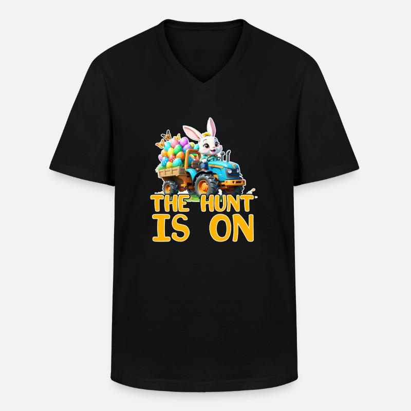 Die Jagd hat begonnen - Männer-T-Shirt mit V-Ausschnitt - Schwarz