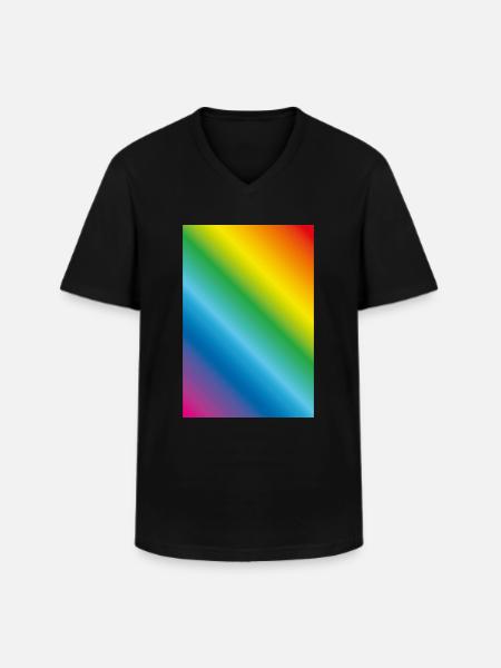 Rainbow Flow - Men's V-Neck T-Shirt - black